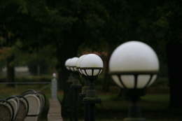 Lampen im Park